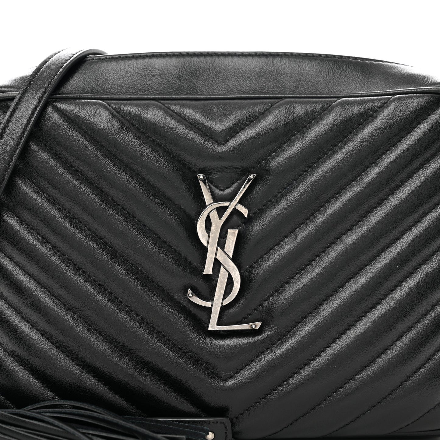 Calfskin Matelasse Monogram Lou Camera Bag Black