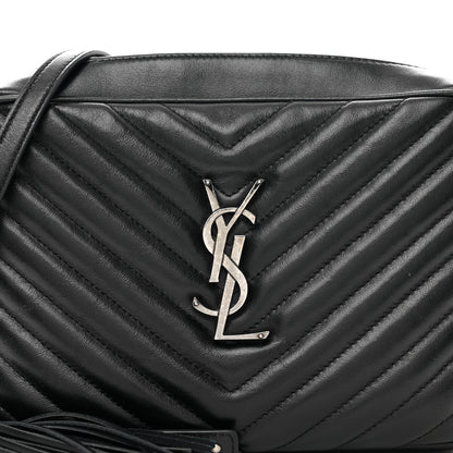 Saint Laurent Calfskin Matelasse Monogram Lou Camera Bag Black 8 of 13