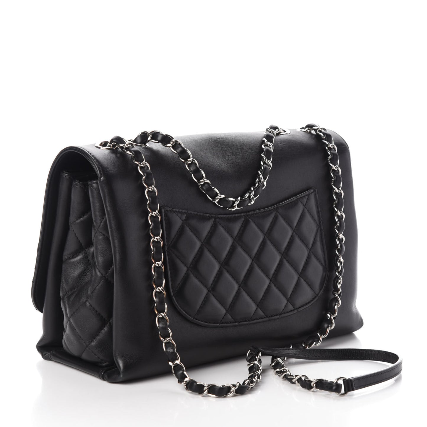 Calfskin Jumbo Tramezzo Flap Black