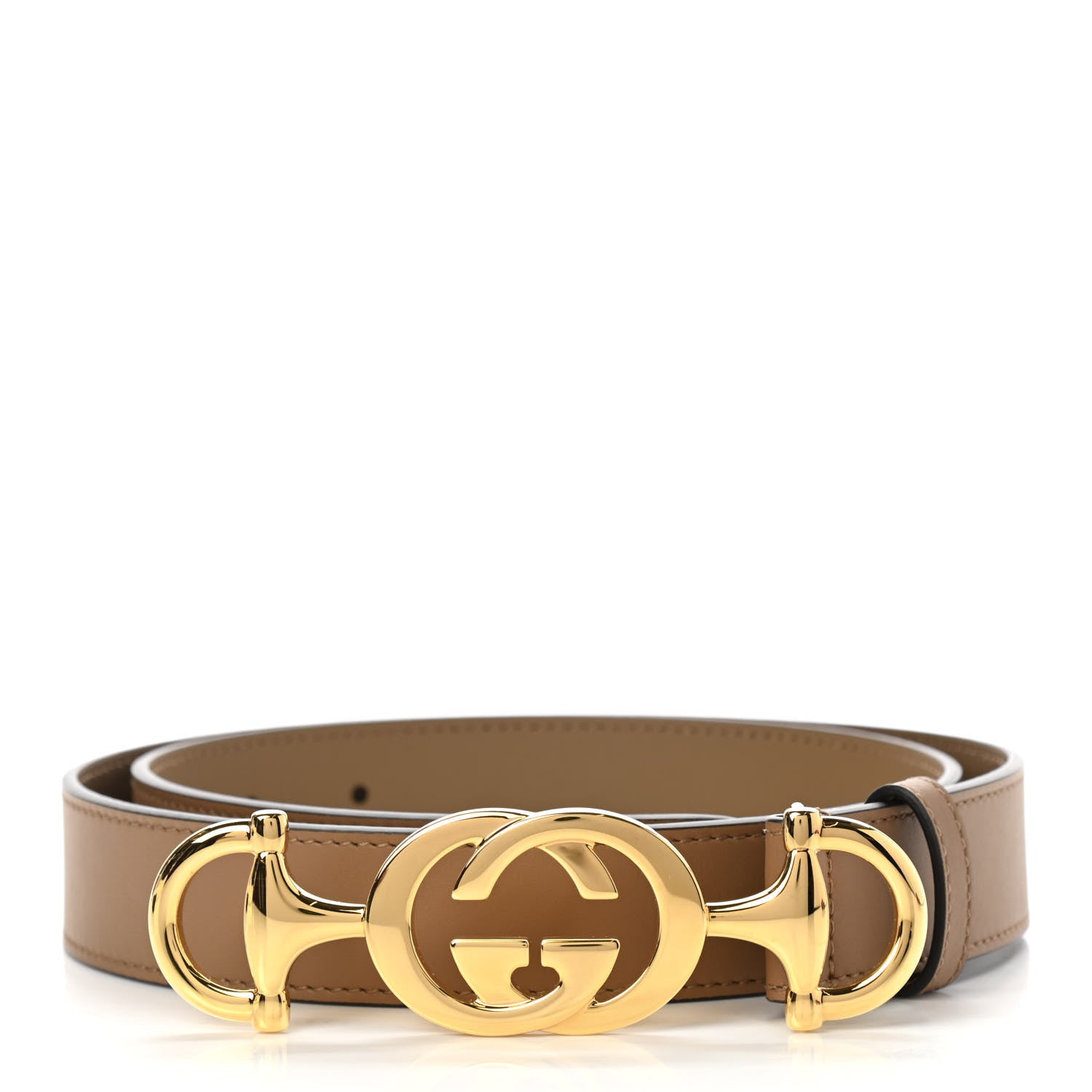 Gucci Calfskin Zumi 30mm Belt 85 34 Friky Taupe 1 of 5