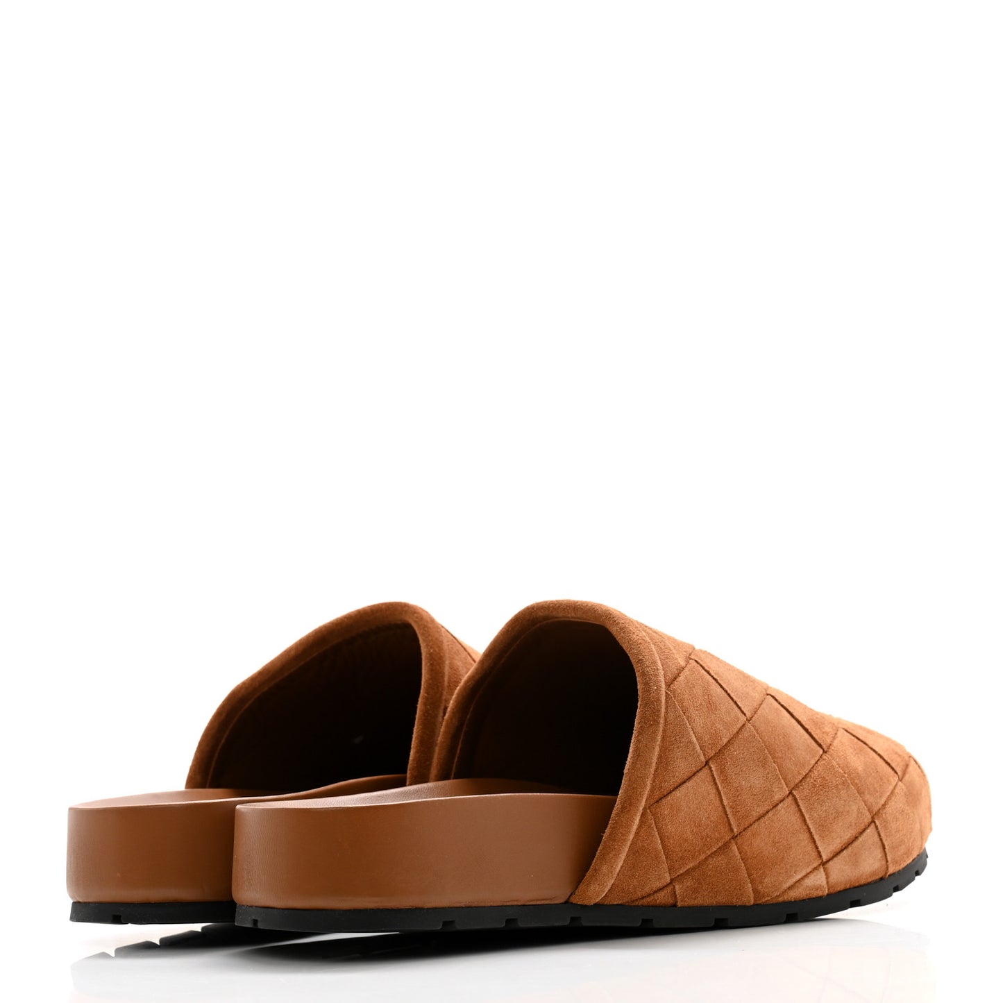 Suede Intrecciato Reggie Mules 41 Caramel