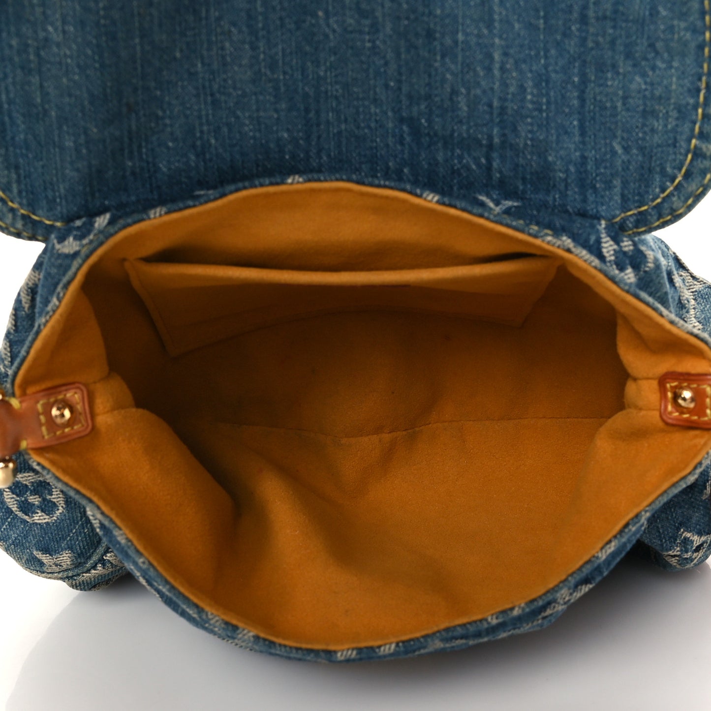 Monogram Denim Mini Pleaty Blue
