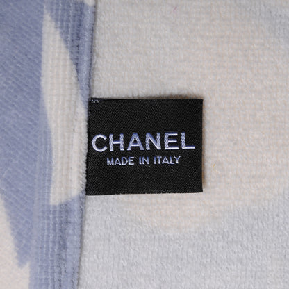 Chanel Cotton Clover Beach Towel Blue/White 4 of 5