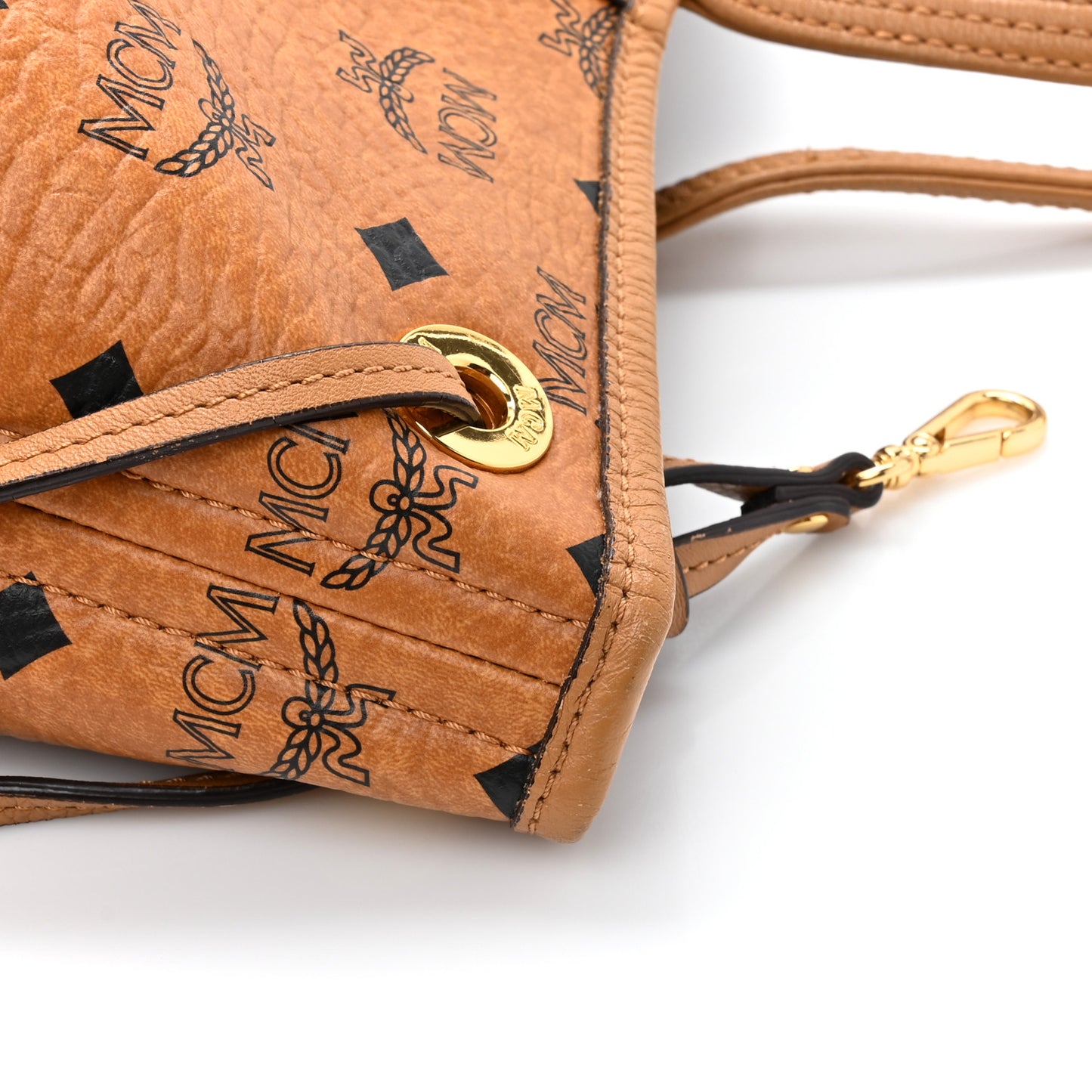 Visetos Medium Liz Reversible Shopper Tote Cognac
