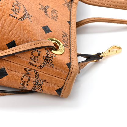 MCM Visetos Medium Liz Reversible Shopper Tote Cognac 24 of 27