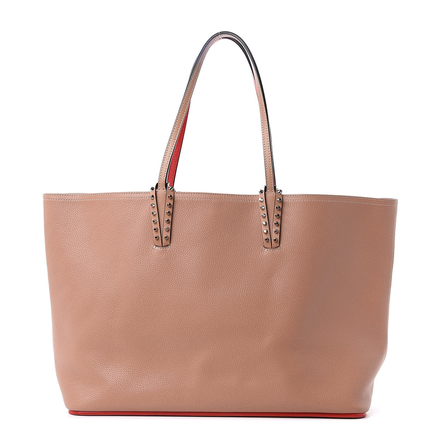 Calfskin Spikes East West Cabata Tote Nude