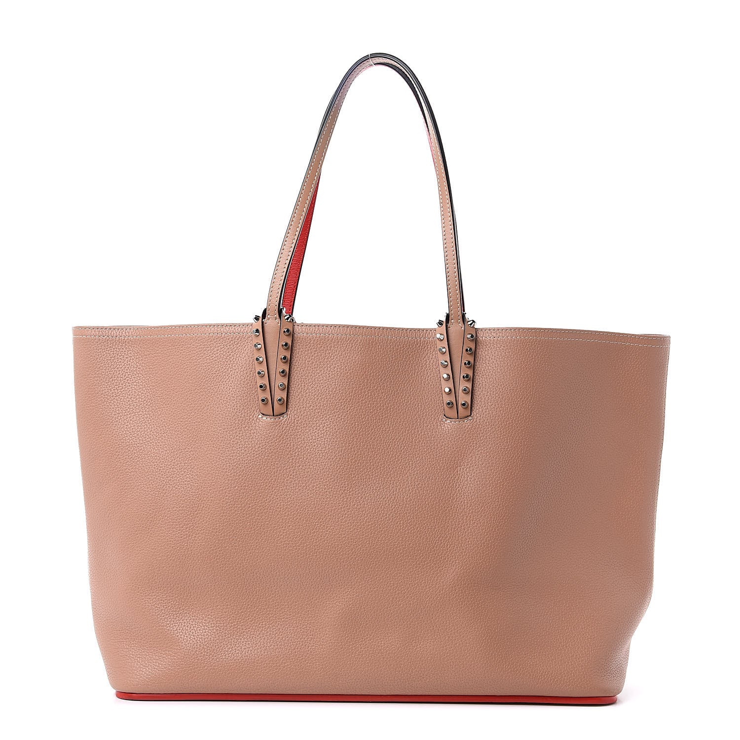 Christian Louboutin Calfskin Spikes East West Cabata Tote Nude 1 of 12