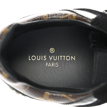 Louis Vuitton Suede Monogram Run Away Sneakers 37 Black 7 of 8