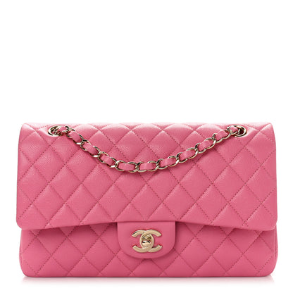 Chanel Caviar Quilted Medium Double Flap Pink 1 of 9