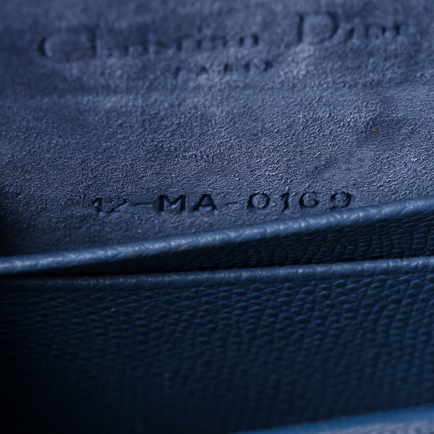 Grained Calfskin Saddle Belt Bag Denim Blue