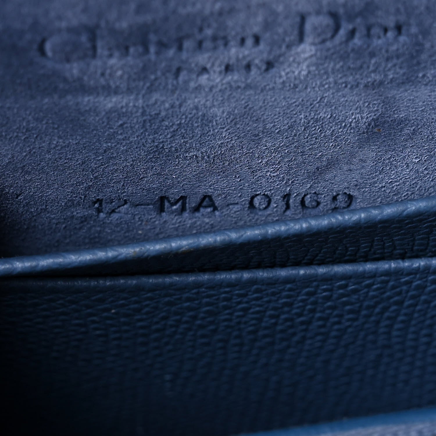 Christian Dior Grained Calfskin Saddle Belt Bag Denim Blue 7 of 12