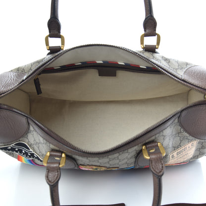 Gucci Soft GG Supreme Monogram Courrier Medium Duffle Bag Beige New Acero Multicolor 4 of 10