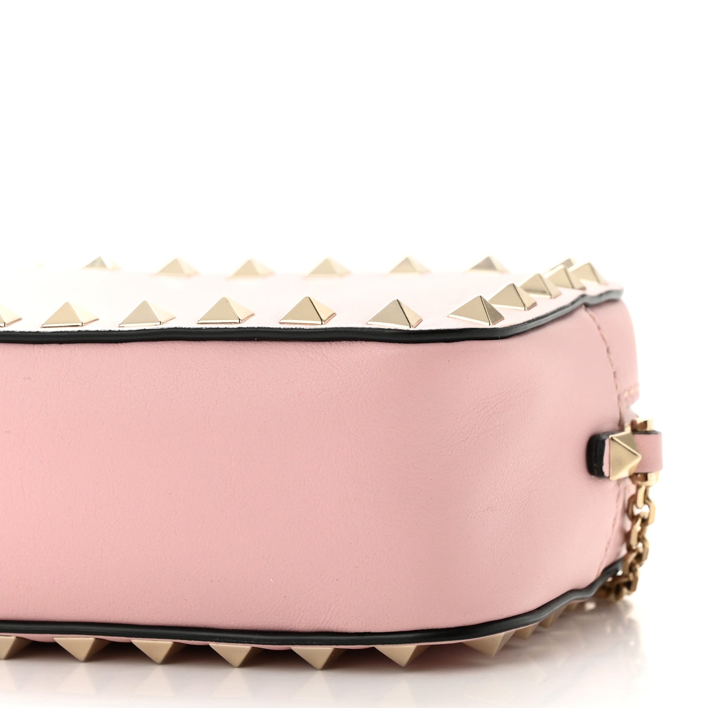 Calfskin Small Rockstud Chain Camera Crossbody Bag Loto
