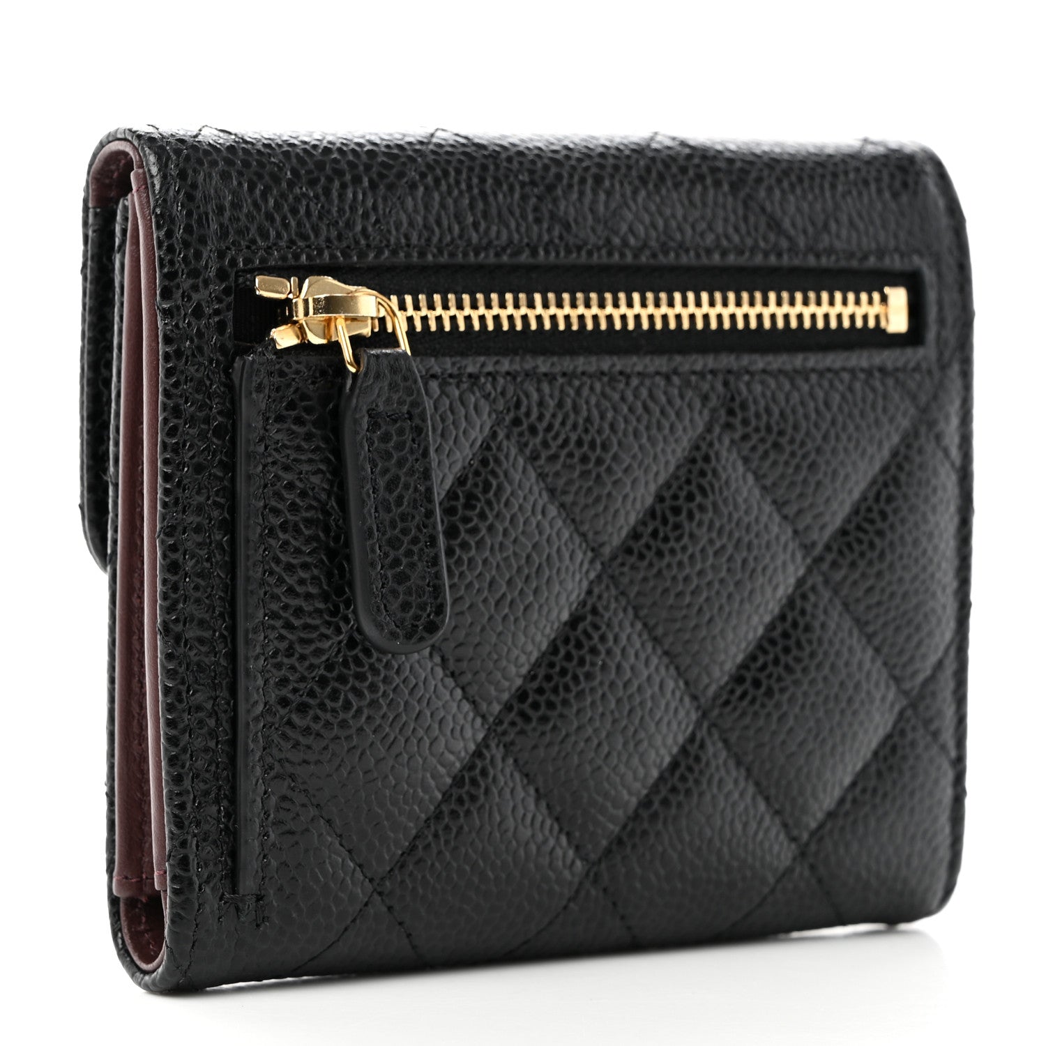 Chanel Caviar Quilted Compact Flap Wallet Black 3 of 13