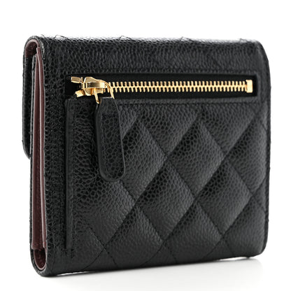 Chanel Caviar Quilted Compact Flap Wallet Black 3 of 13
