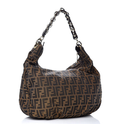 Fendi Zucca Patent Mia Hobo Tobacco 3 of 9