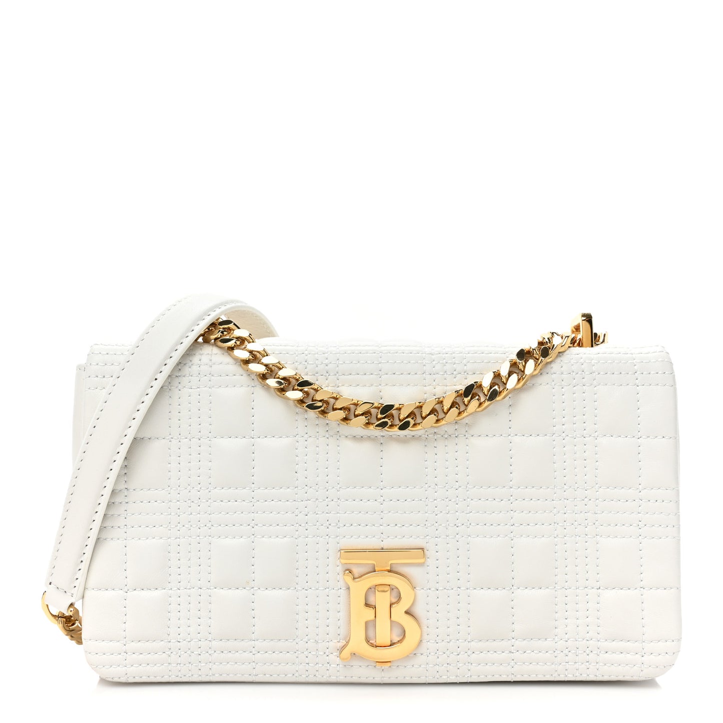 Lambskin Quilted Small Lola Bag White