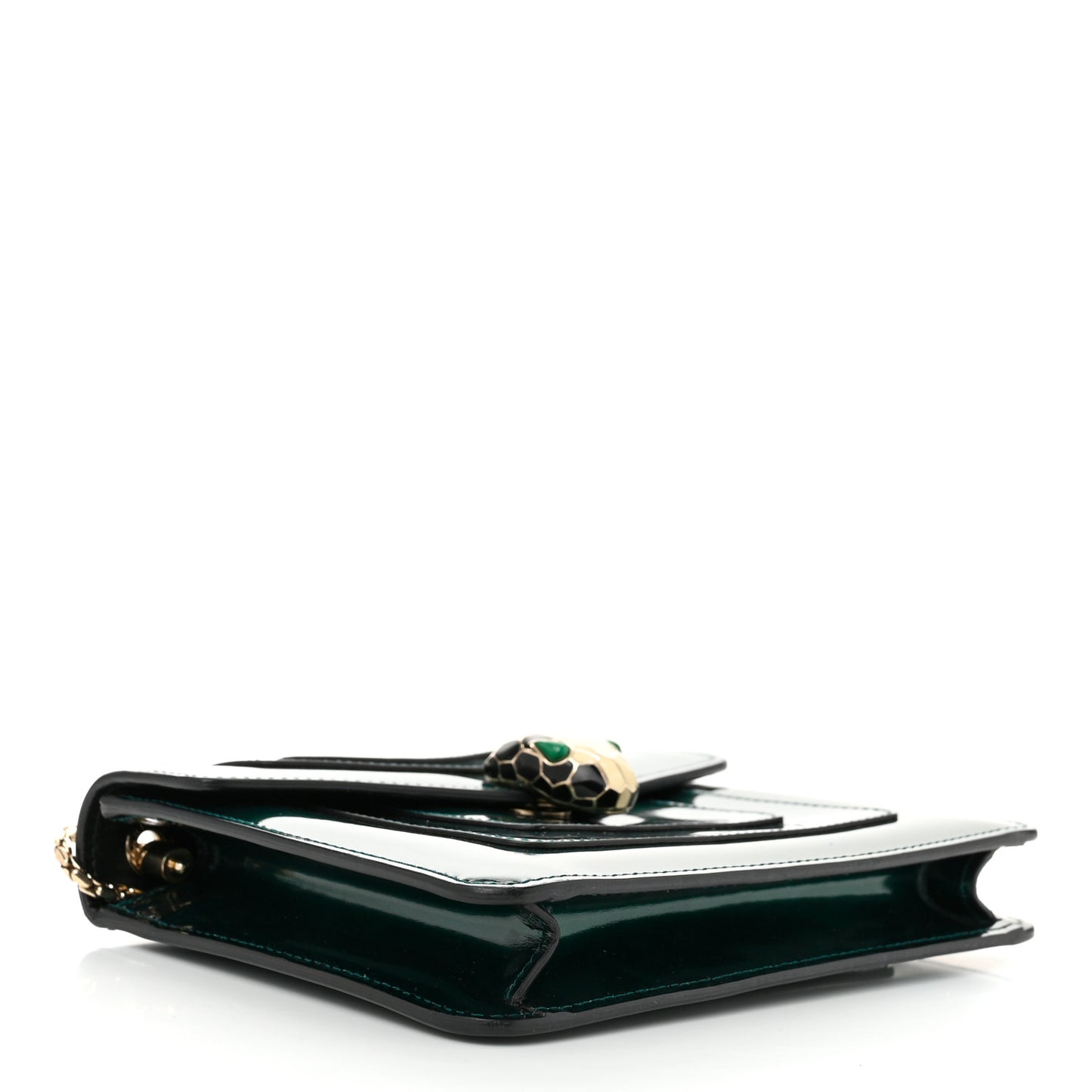 Patent Serpenti Forever Crossbody Emerald