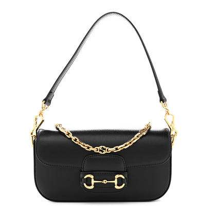 Gucci Azalea Calfskin Small Horsebit 1955 Chain Shoulder Bag Black 1 of 14