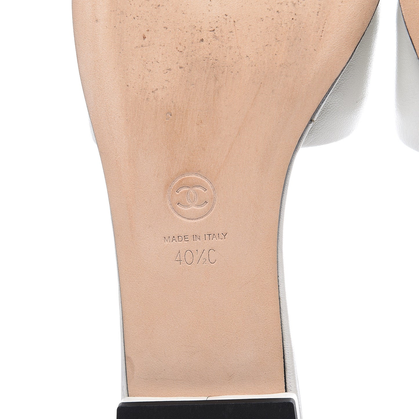 Lambskin Beaded CC Mules 40.5 Grey
