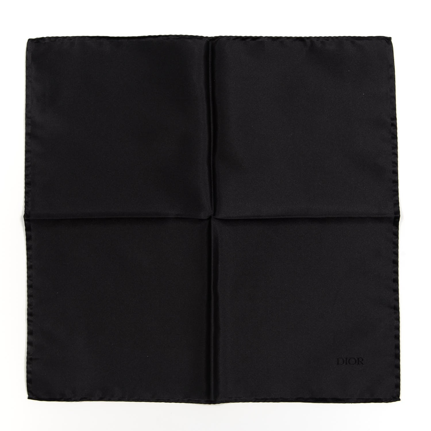 Christian Dior Silk Monogram Pocket Squares Set of 3 Black 6 of 7