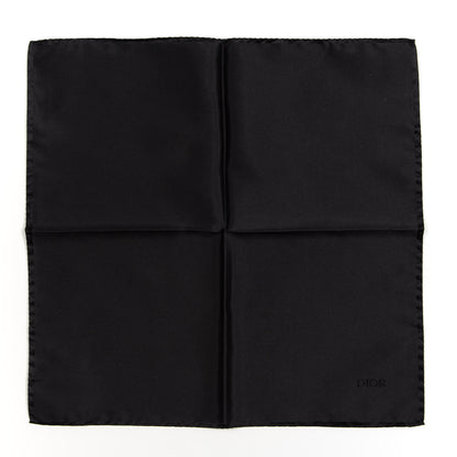 Christian Dior Silk Monogram Pocket Squares Set of 3 Black 6 of 7
