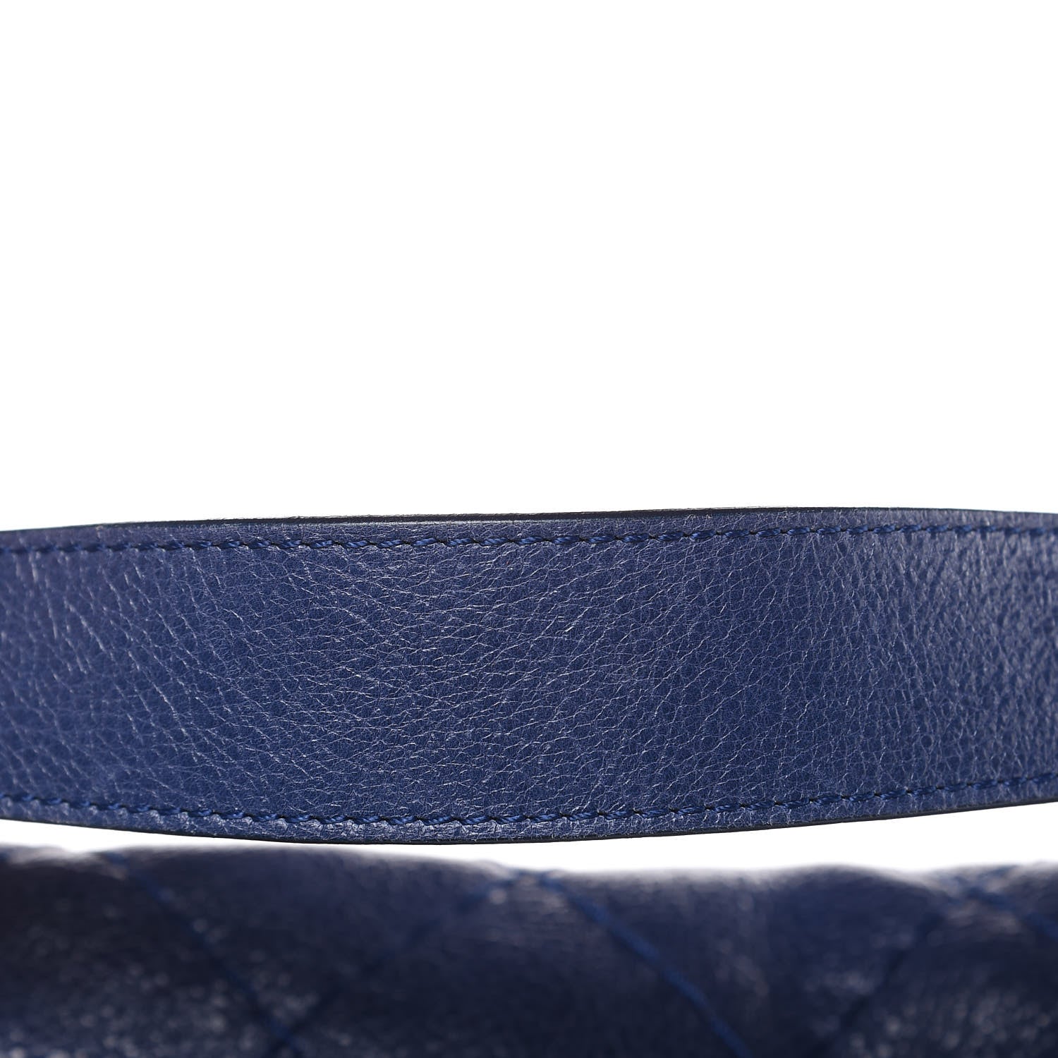 Chanel Glazed Calfskin Stitched XL On The Road Flap Blue 12 of 15