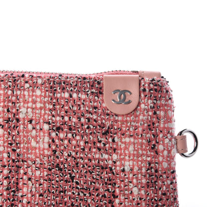 Chanel Tweed Pouch Pink White 8 of 8
