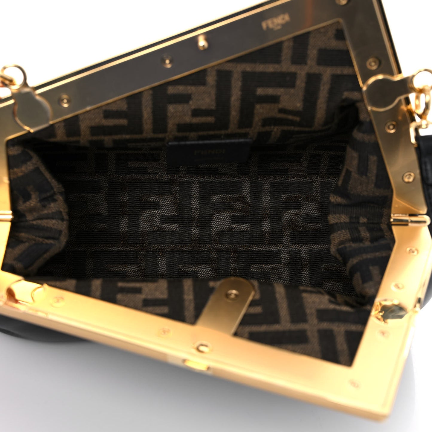 Shiny Nappa Small Fendi First Black