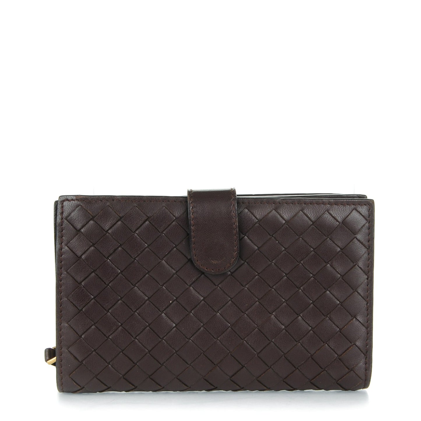 Nappa Intrecciato Continental Wallet Ebano