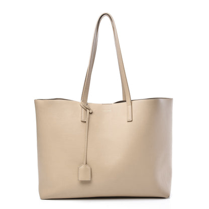 Saint Laurent Calfskin Large Shopping Tote Natural 2 of 14