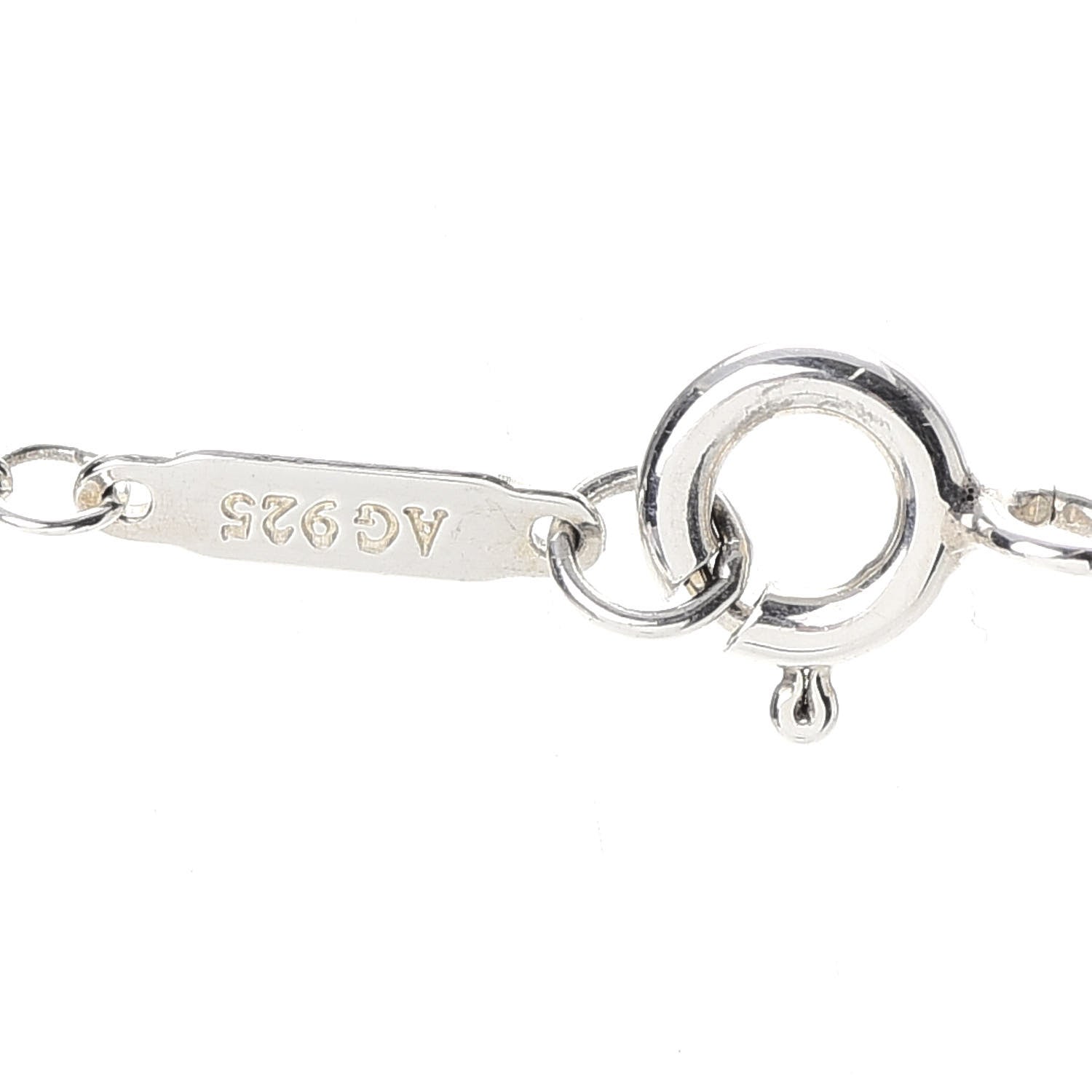 Tiffany Sterling Silver Notes Heart Tag Charm Necklace 5 of 6