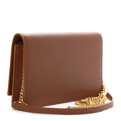 Saint Laurent Smooth Calfskin Classic Monogram Kate Tassel Chain Wallet Brown 3 of 8