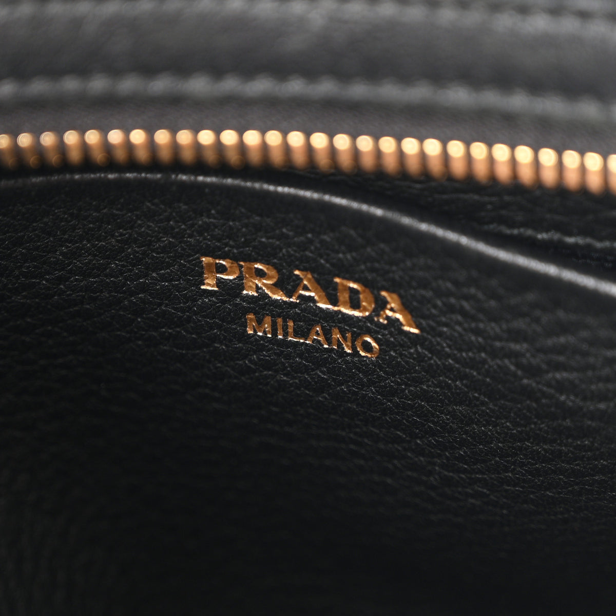 Prada Cervo Deerskin Tote Black 6 of 11