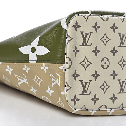 Louis Vuitton Monogram Giant Neverfull MM Kaki 10 of 12