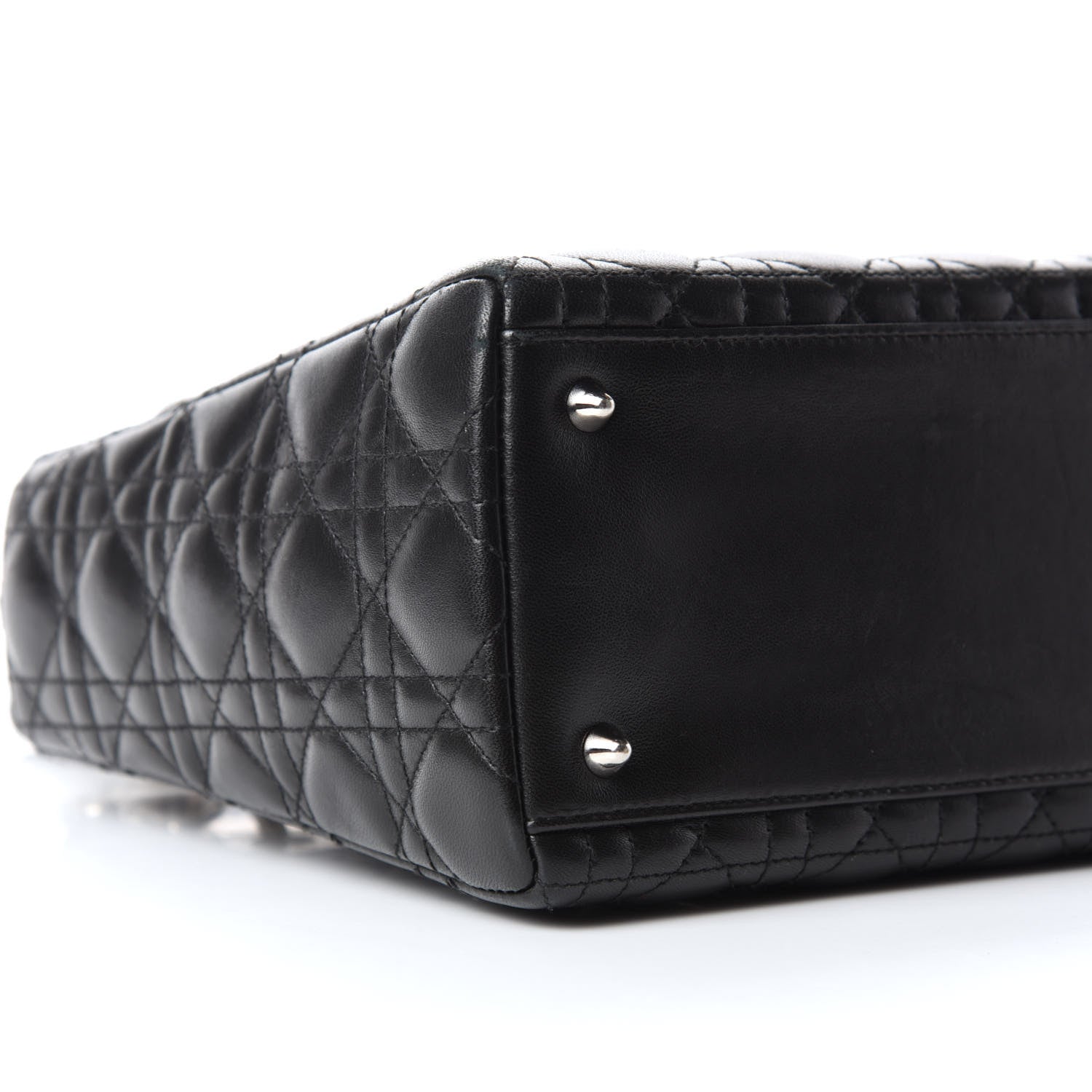 Christian Dior Lambskin Cannage Medium Lady Dior Black 8 of 9