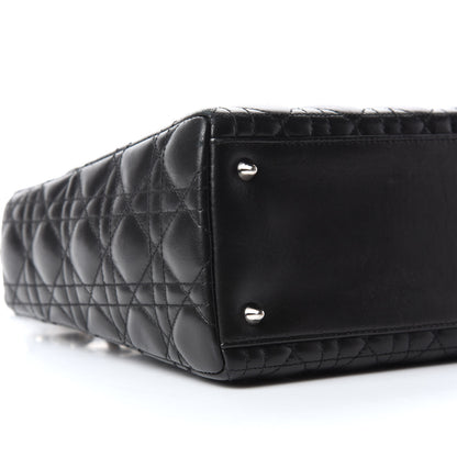 Christian Dior Lambskin Cannage Medium Lady Dior Black 8 of 9