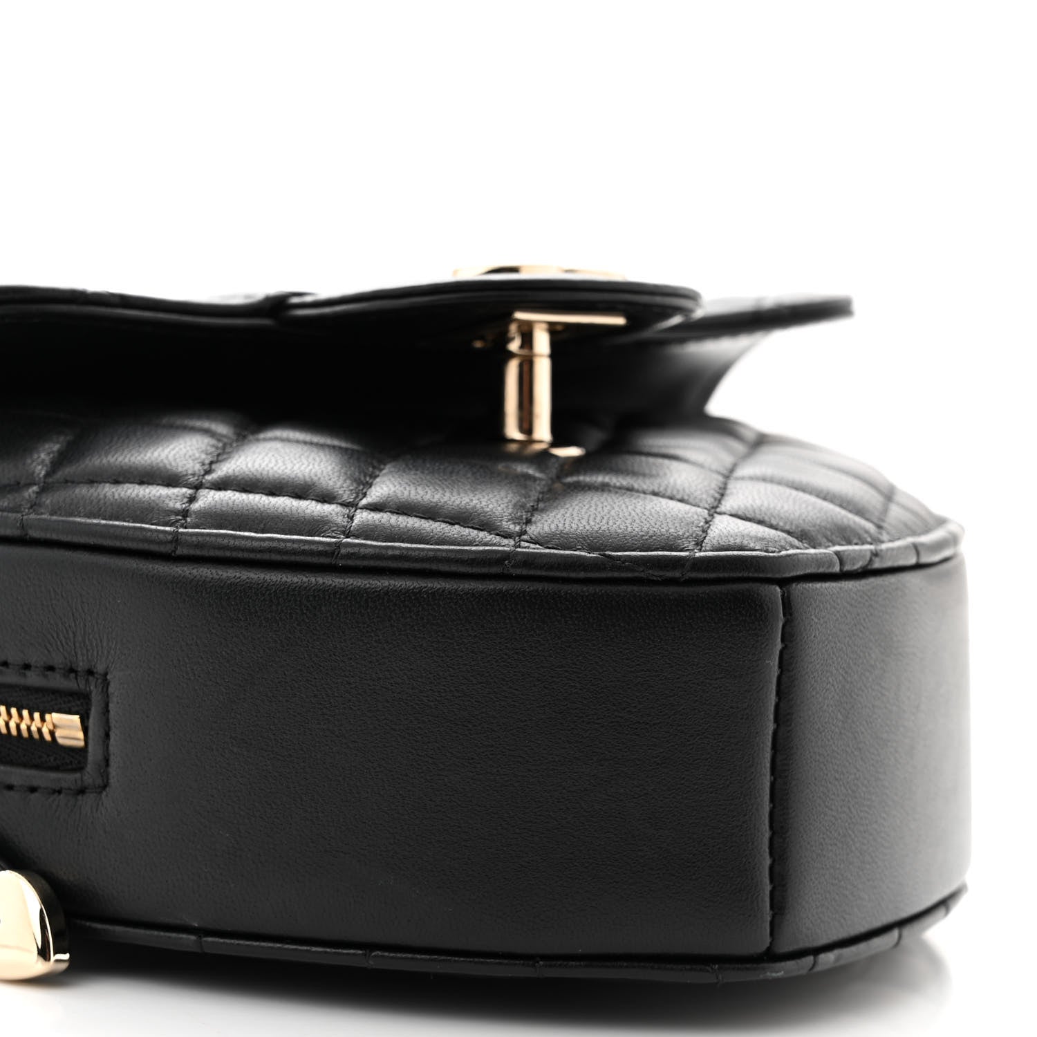 Chanel Lambskin Quilted CC In Love Heart Bag Black 9 of 10