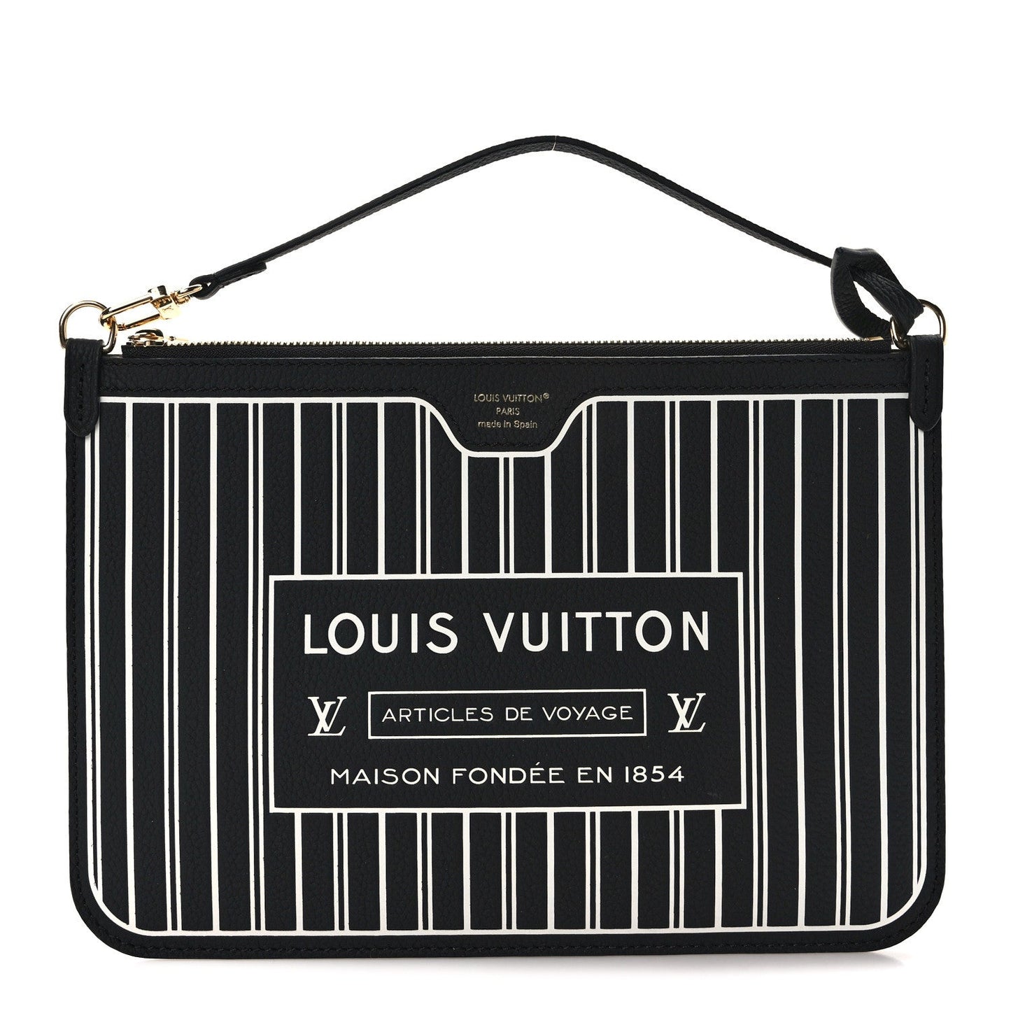 Calfskin Neverfull Inside Out MM Pochette Black