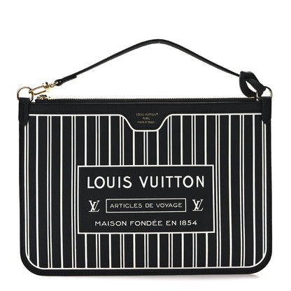 Louis Vuitton Calfskin Neverfull Inside Out MM Pochette Black 1 of 8