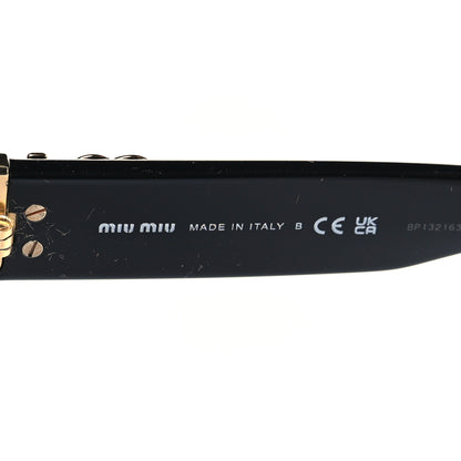 Miu Miu Acetate Rectangle Sunglasses SMU 07YS Black 5 of 7