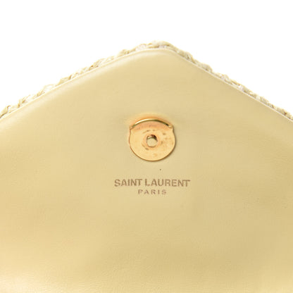 Saint Laurent Raffia Monogram Toy Loulou Chain Satchel Naturale 11 of 13