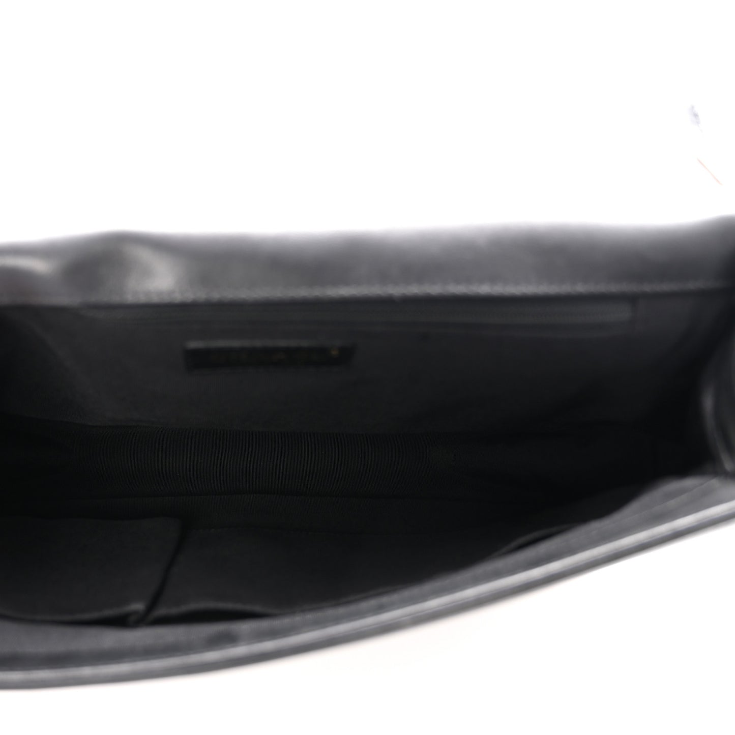 Lambskin Quilted Large Boy Flap Black