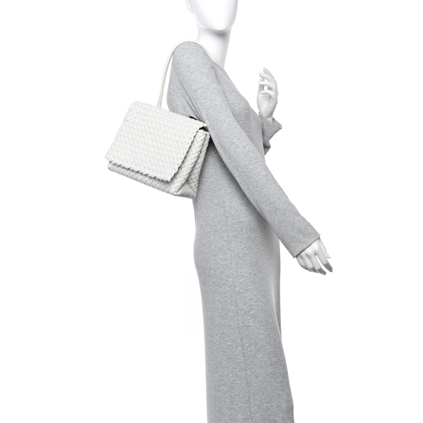 Nappa Intrecciato Patti Top Handle Bag Chalk