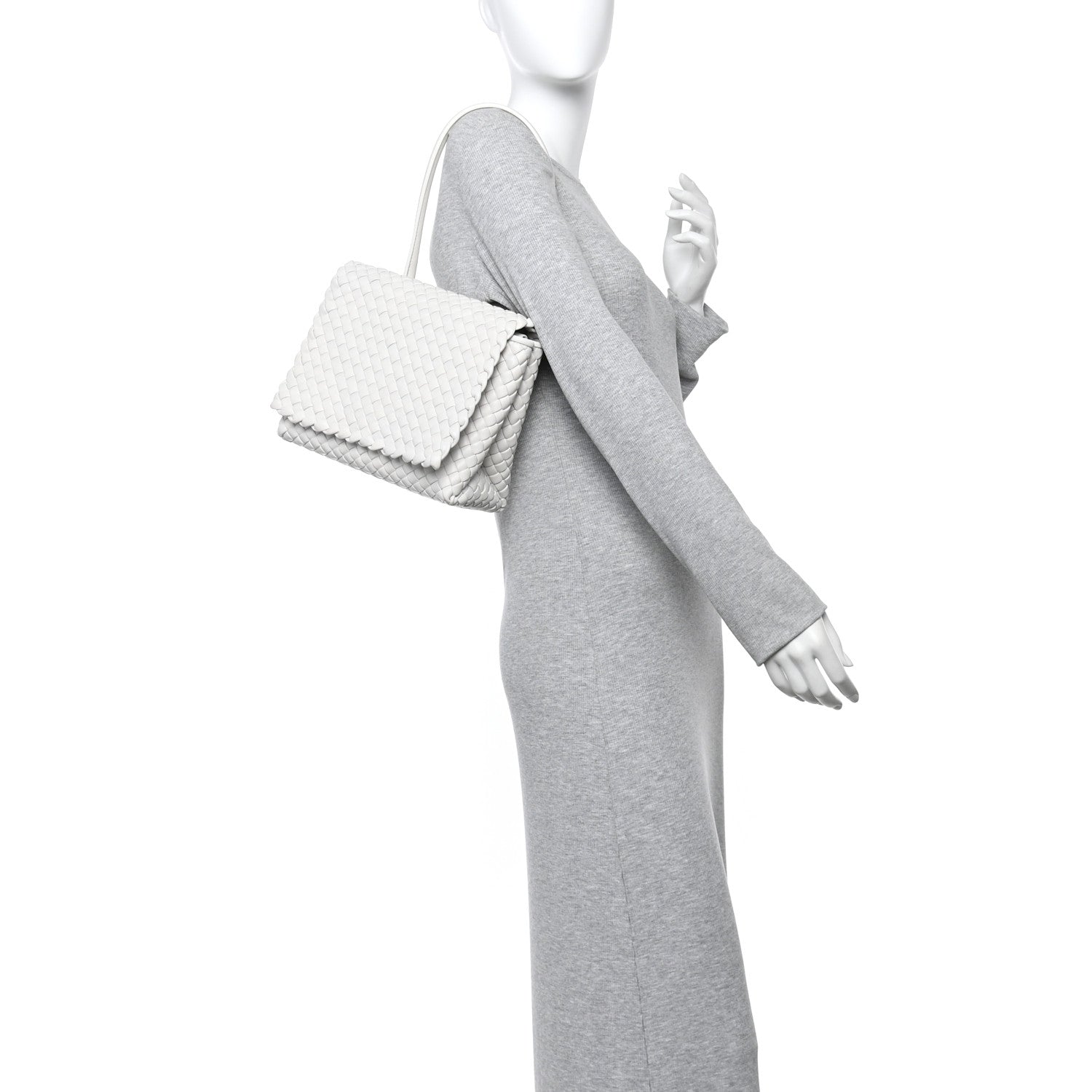 Bottega Veneta Nappa Intrecciato Patti Top Handle Bag Chalk 2 of 10