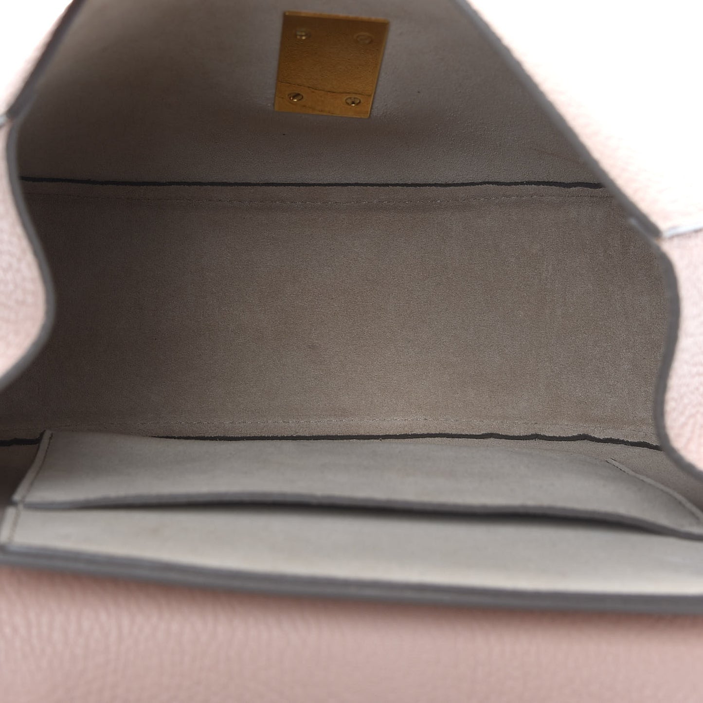 Grained Lambskin Mini Drew Shoulder Bag Cement Pink