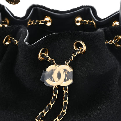 Chanel Pony Hair Mini Chanel 25 Handbag Black 8 of 11
