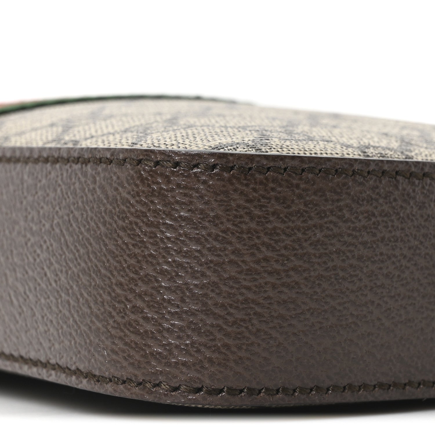 Gucci GG Supreme Monogram Textured Dollar Calfskin Web Ophidia Wristlet Shoulder Bag Beige Ebony New Acero 10 of 10