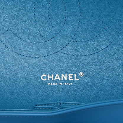 Chanel Patent Calfskin Quilted Jumbo Double Flap Turquoise 6 of 8