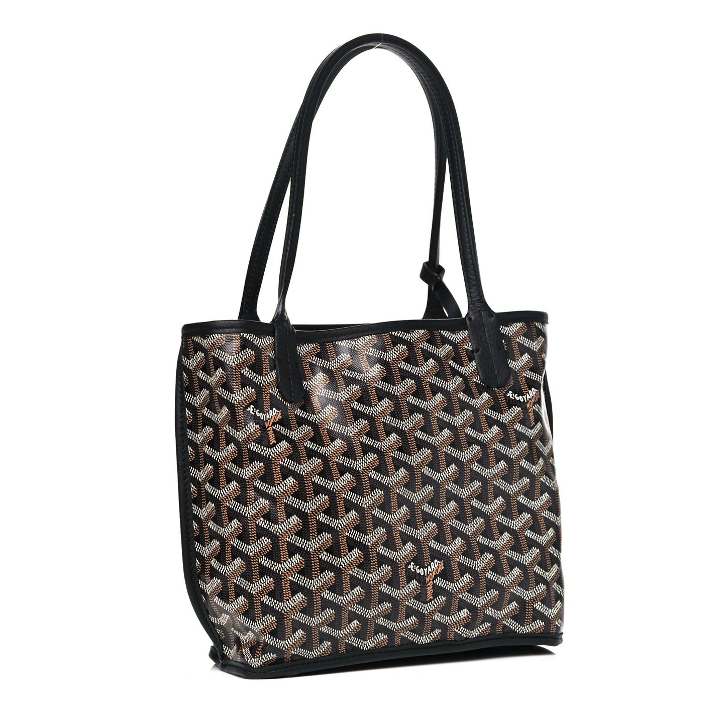 Goyardine Reversible Mini Anjou Black